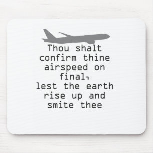 Mousepad Mandamento do humor da aviação