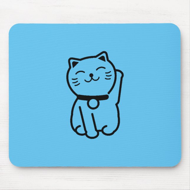 Mousepad Maneki neko, um gatinho japonês sortudo... (Frente)