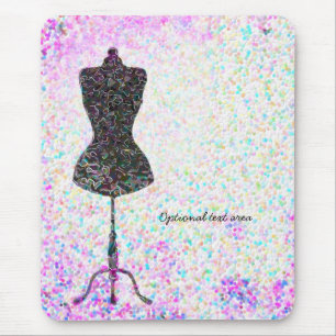 Mousepad Manequim Confete de Moda Personalizado Moderno