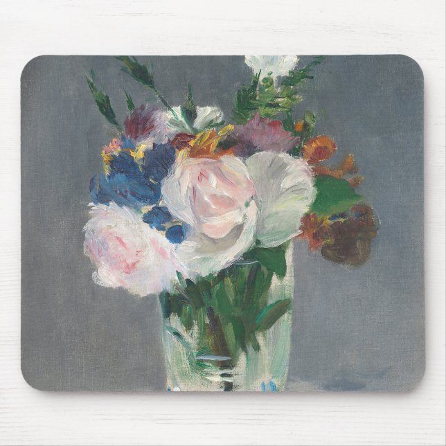 Mousepad Manet | floresce em um vaso de cristal, c.1882 (Frente)