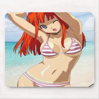 Mousepad Manga beach girl