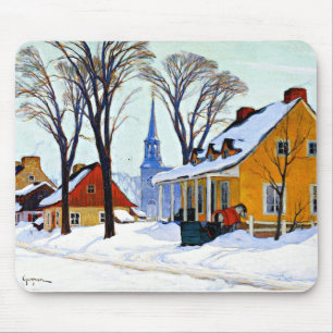 Mousepad Manhã de Inverno, arte fina por Clarence Gagnon