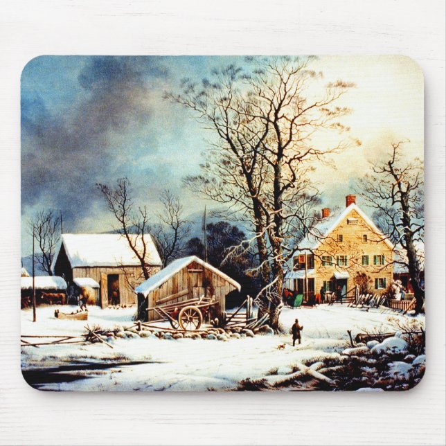 Mousepad Manhã nevado fria (Frente)