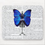 Mousepad Mannequin Blue Butterfly<br><div class="desc">Moda & Figurativa</div>