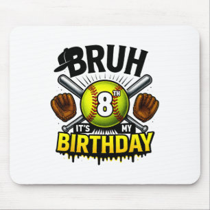 Mousepad Mano É Meu 8º Aniversário Garotos Softll 8 Anos de