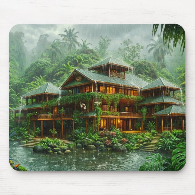 Mousepad Mansão da Floresta Tropical (Frente)