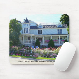 Mousepad Mansão de Jardim Flor, Ilha Mackinac, Michigan