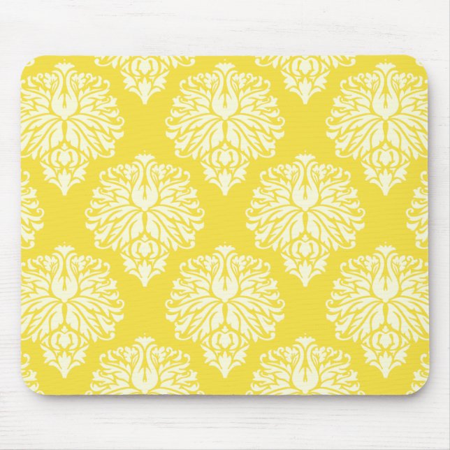 Mousepad Manteiga Amarelo Algodão Sul Damasco (Frente)