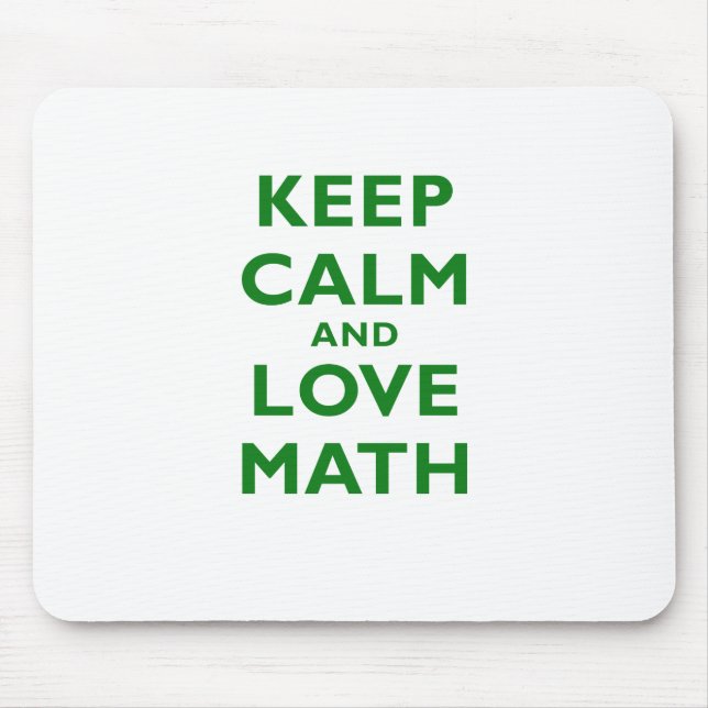 Mousepad Mantenha a calma e a matemática do amor (Frente)