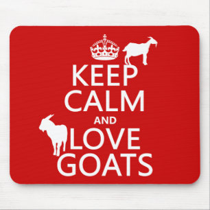 Mousepad Mantenha a calma e ame cabras