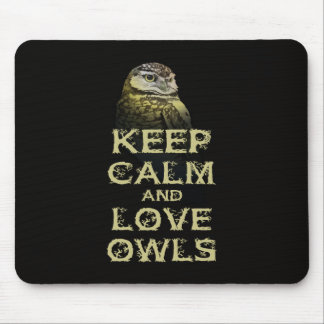 Mousepad Mantenha a Calma e Ame Corujas Presente Original d
