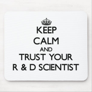 Mousepad Mantenha a calma e confie seu cientista de R & de