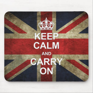Mousepad Mantenha a calma e continue - a bandeira de