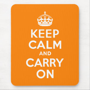 Mousepad Mantenha a calma e continue a laranja