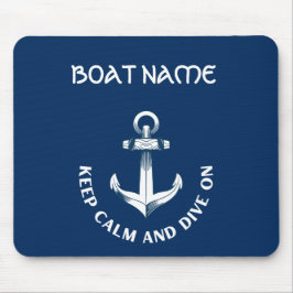 Mousepad Mantenha a Calma e Continue a Mergulhar, Âncora Az