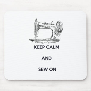 Mousepad Mantenha a Calma e Continue Costurando