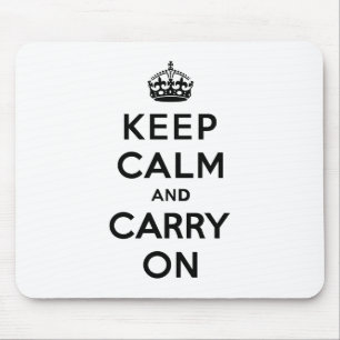 Mousepad Mantenha a calma e continue o texto preto