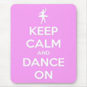 Mousepad Mantenha a calma e dance no rosa