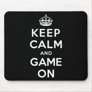 Mousepad Mantenha a calma e o jogo sobre