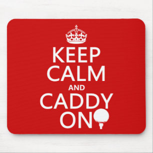 Mousepad Mantenha a calma e o transportador sobre, golfe