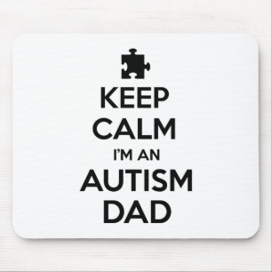 Mousepad Mantenha a calma que eu sou um pai do autismo