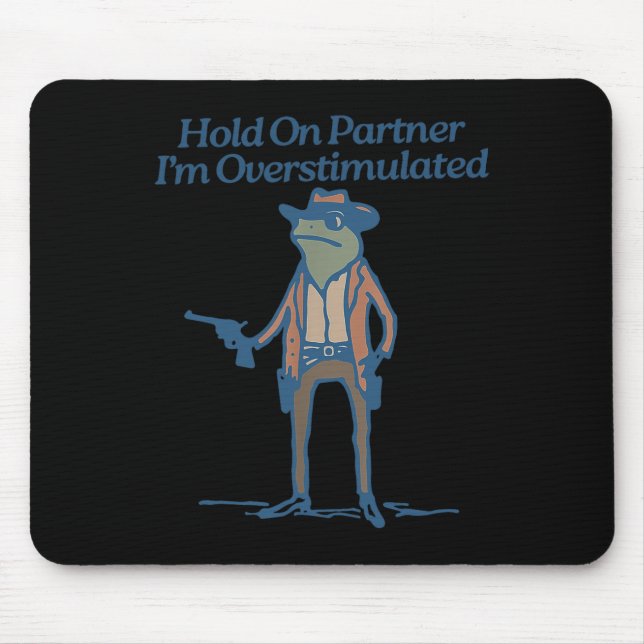 Mousepad Mantenha A Impressão De Sapo De Cowboy Com Oversti (Frente)