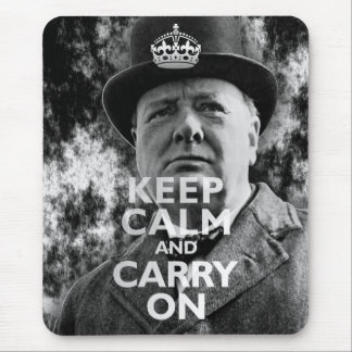 Mousepad Mantenha Calma E Carregar No Winston Churchill