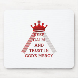 Mousepad Mantenha calma e confiança no Compaixão de Deus