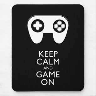 Mousepad MANTENHA CALMA E JOGO LIGADOS - PAPEL DE jogos
