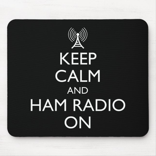 Mousepad Mantenha Calma E Ligue O Rádio Do Ham (Frente)