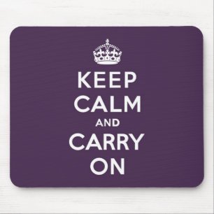 Mousepad Mantenha calmo e continue o roxo de Dioxazine