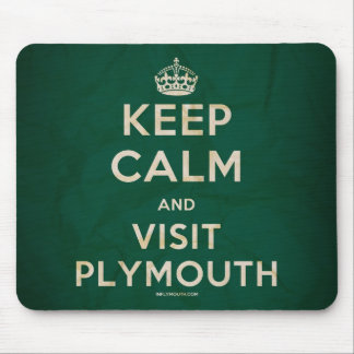 Mousepad "Mantenha calmo e visita Plymouth" Mousemat
