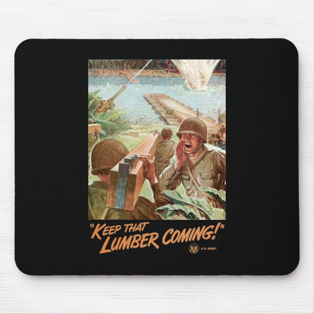 Mousepad Mantenha essa vinda da madeira serrada (Frente)