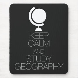 Mousepad Mantenha geografia calma e do estudo