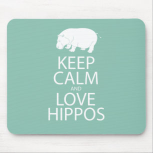 Mousepad Mantenha o Hippopotamus do impressão dos