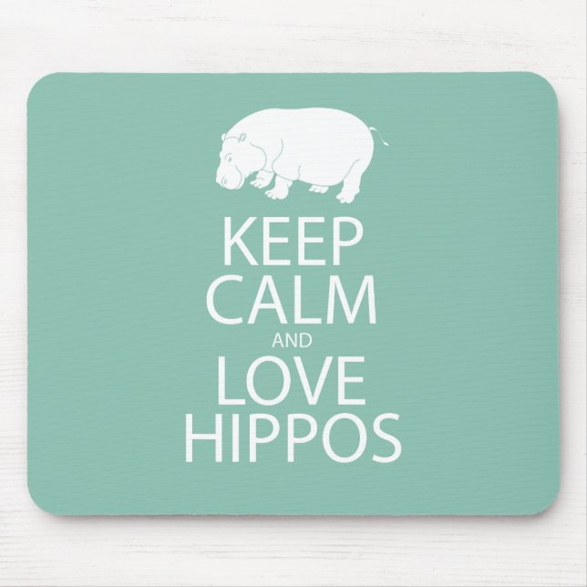 Mousepad Mantenha o Hippopotamus do impressão dos (Frente)