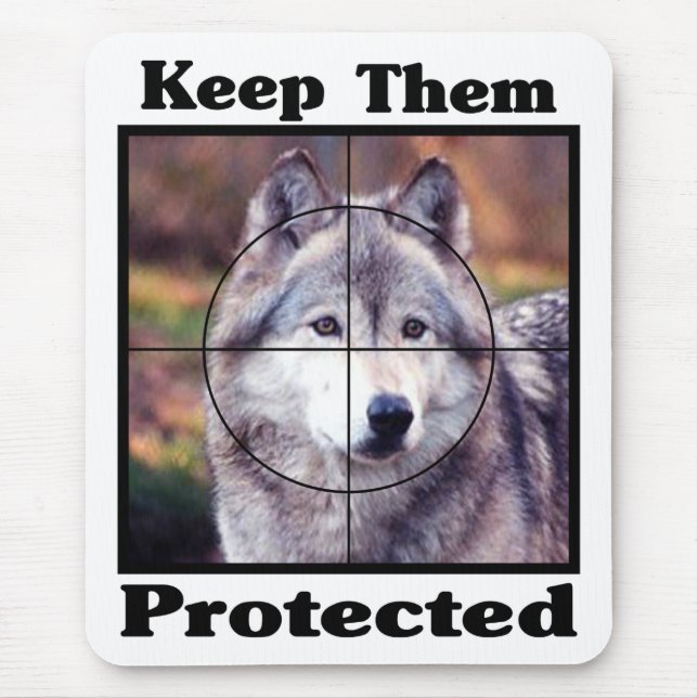 Mousepad Mantenha-os protegidos - Lobo (Frente)