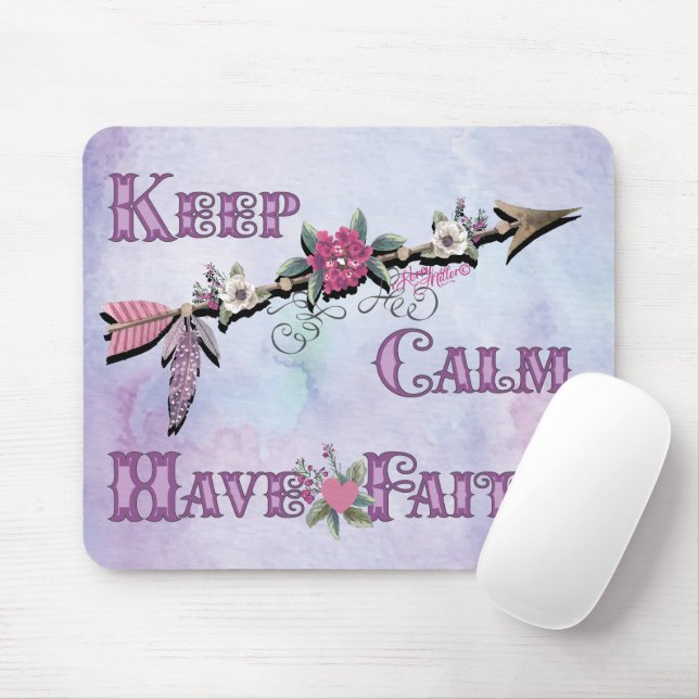 Mousepad Mantenha-Se Calmo Com O Mouse De Fé (Com mouse)