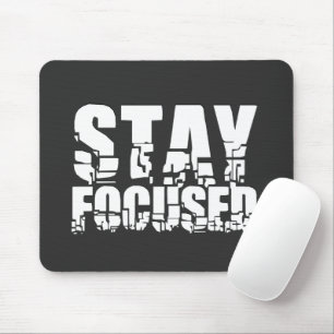Mousepad Mantenha-se concentrado   Frase Motivacional com T