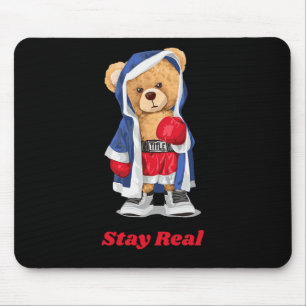 Mousepad Mantenha-se Legal, Gráfico De Ilustração Do Urso D
