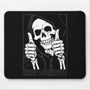 Mousepad Mantenha-Se Positivo, Halloween, De Ceifador De Es