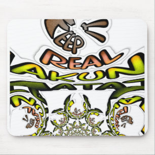 Mousepad Mantenha-se Real: Impressão de Arte em Caleidoscóp