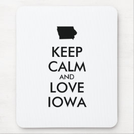 Mousepad Manter CALM e AMOR personalizáveis IOWA