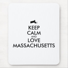 Mousepad MANTER CALMA E AMAR MASSACHUSETAS personalizáveis