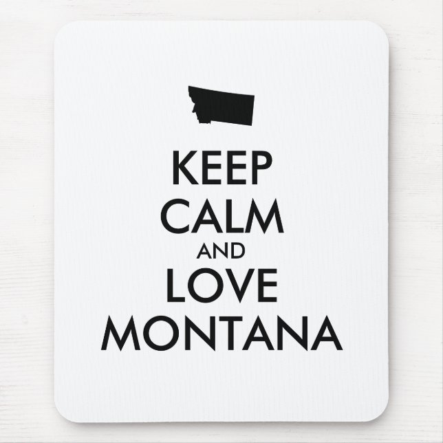 Mousepad MANTER CALMA E AMOR personalizáveis MONTANA (Frente)