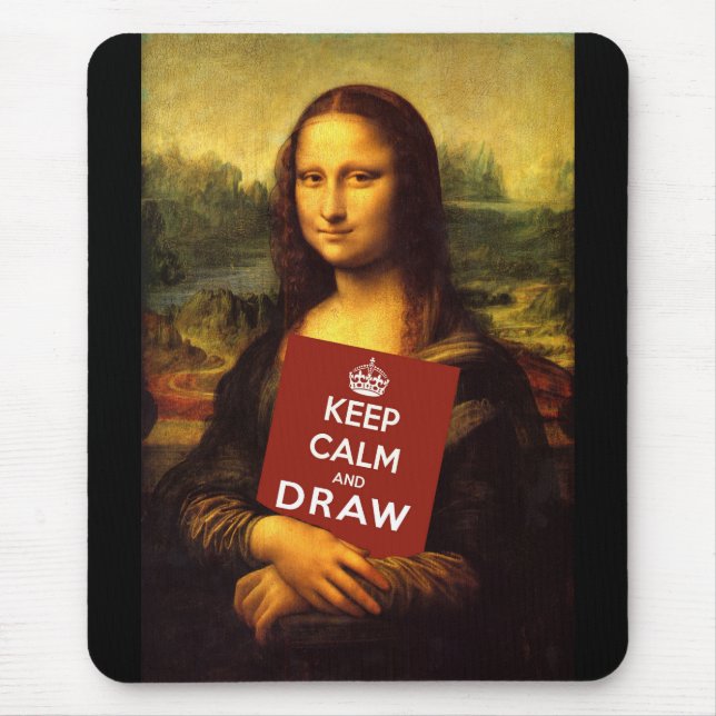 Mousepad Manter Calma E Desenhar (Frente)