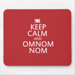 Mousepad Manter Calma e Omnom Nom