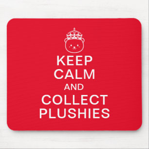 Mousepad Manter Calmo E Coletar Plushies   Cota Engraçada