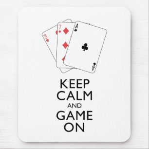 Mousepad MANTER O CALM E O JOGO LIGADOS - Jogos de Cartão