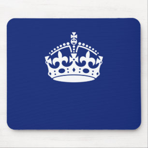 Mousepad Manter o Ícone Calm Crown no Marinho Azul